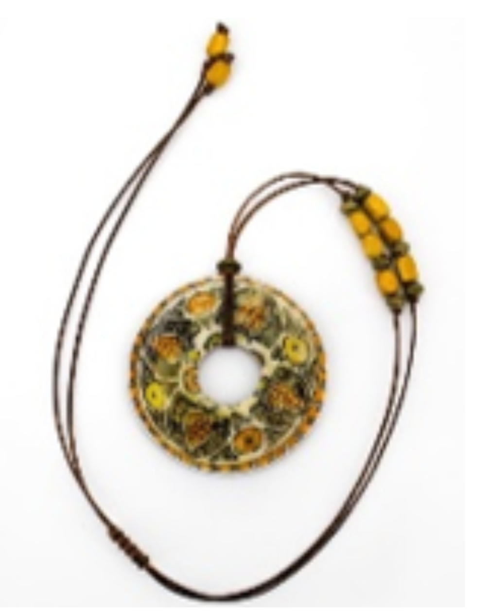 Collana Pendente ruota ceramica Neyshabour – Gioielli solidalePapital Gallery (Iran) 