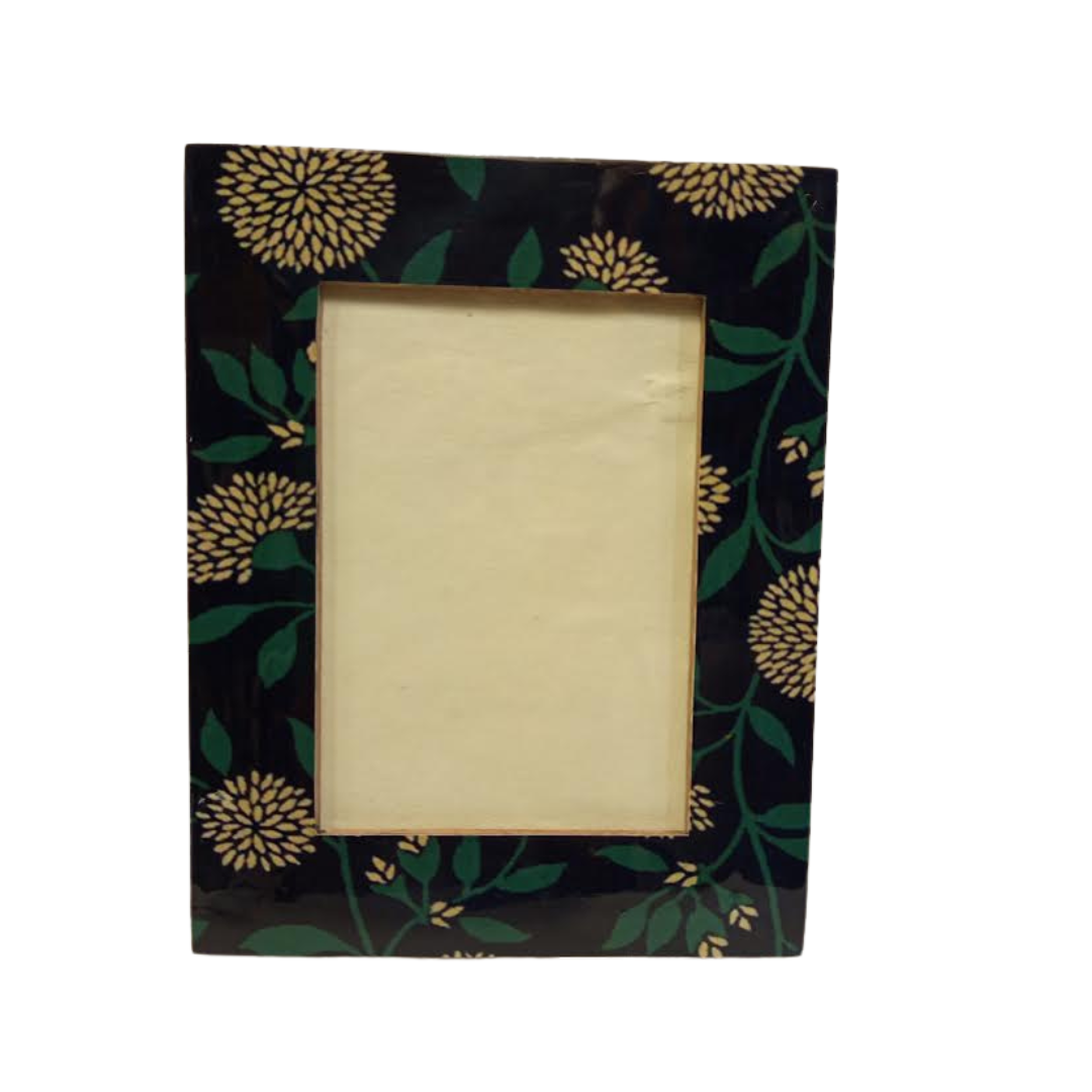 Cornice Portafoto in Legno Flowerworks – Artigianato Equosolidale Indiano