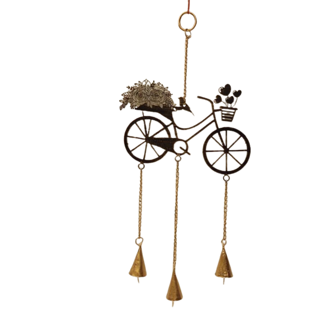 Decorazione bicicletta con campanelle da appendere | Altraqualità