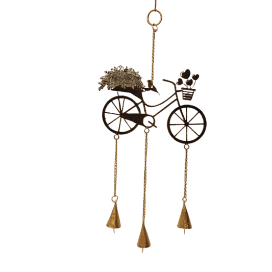 Decorazione bicicletta con campanelle da appendere | Altraqualità
