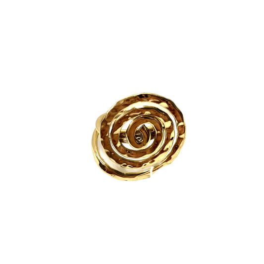 ANELLO IN OTTONE A SPIRALE ORO CAMBOGIA | COD IDASPI003