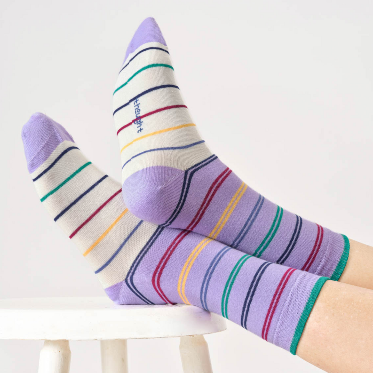 CALZINI DONNA COLOUR BLOCK LAVANDER POURPLE THOUGTH | COD 7473