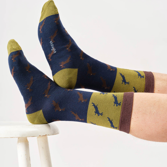 CALZINI UOMO HARE NAVY BLUE  THOUGTH | COD 7544