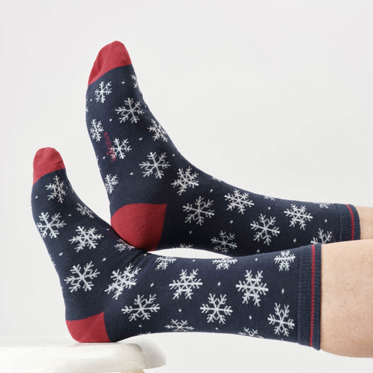 CALZINI UOMO SNOWFLAKE NAVY BLUE  | COD 7564