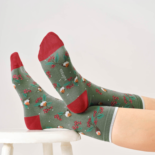 CALZINI DONNA CHRISTMAS TREE  COTONE BAMBÙ  THOUGTH | COD 7531