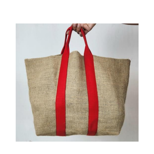 BORSA JUTA MANICO ROSSO| COD HUBEQ7281837