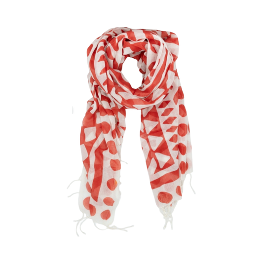 STOLA COTONE STAMPATO SUSANNA ROSSO| COD HUBEQ8035146