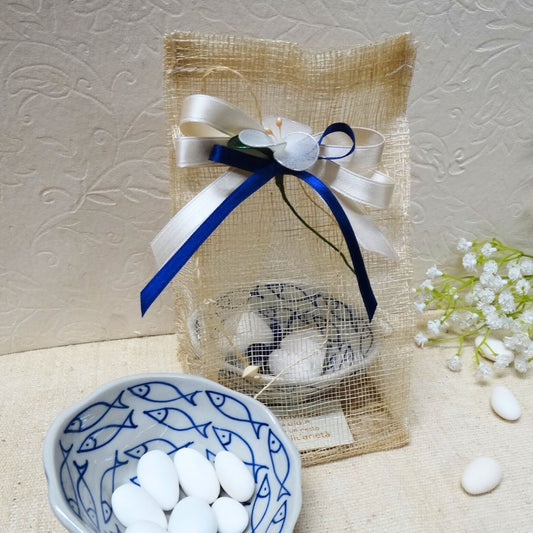 Bomboniera solidale per matrimonio con ciotolina Artic 