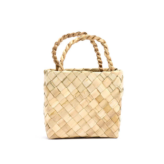 Borsina Bariw in fibra naturale portaconfetti per bomboniera solidale