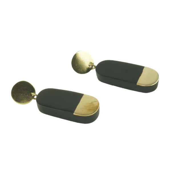 Oecchini Nina pendenti in corno e ottone collezione OnEarh