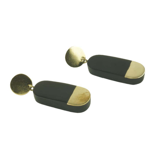 Oecchini Nina pendenti in corno e ottone collezione OnEarh