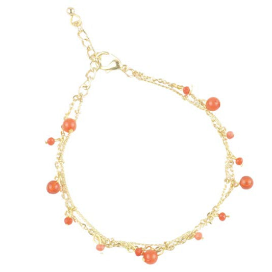 bracciale artigianale etico perline rosse collezione ijoux Solidali OnEarth