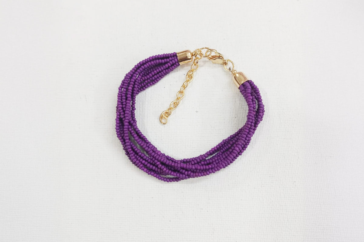 BRACCIALE AURORA FERRO OTTONE VETRO VIOLA| HUBM3731134006813