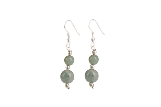 Orecchini Mosqueta ottone e quarzo verde| bijoux solidale India