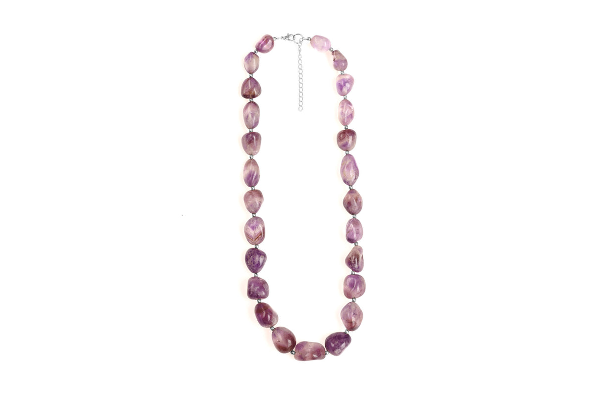 Collana Mosqueta ottone ed ametista| bijoux solidale India