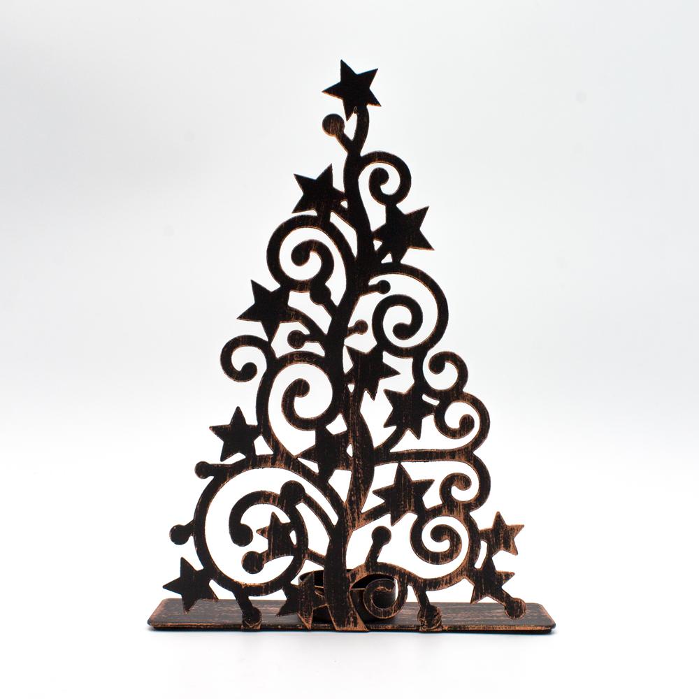 Portalumino albero di natale ferro