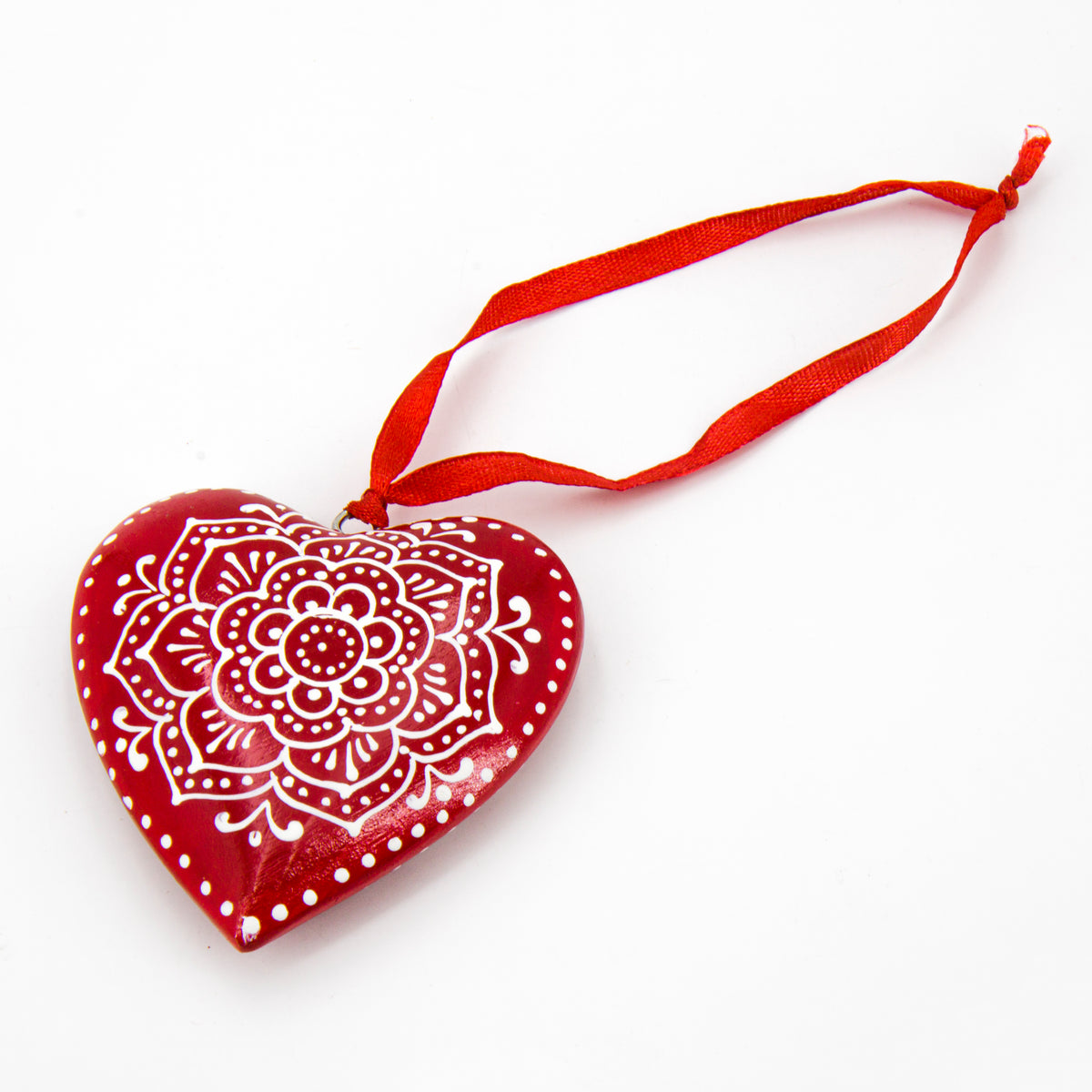 Decorazione cuore con mandala da appendere | artigianato indiano