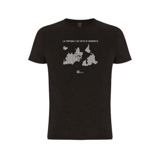 T-SHIRT LA FORTUNA E' UN FATTO DI GEOGRAFIA / BANDA BARBO' OPRESS COTONE | COD. BOTOP111