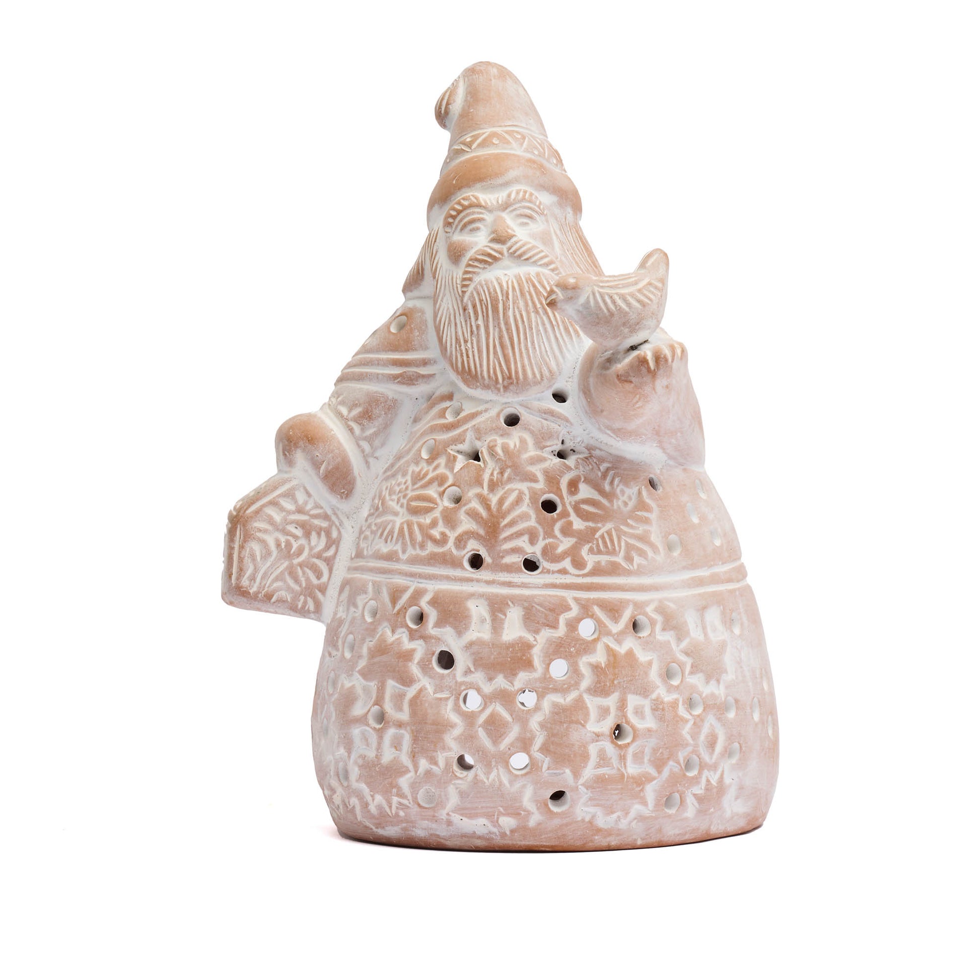 portalumino Babbo Natale terracotta Altromercato equosolidale