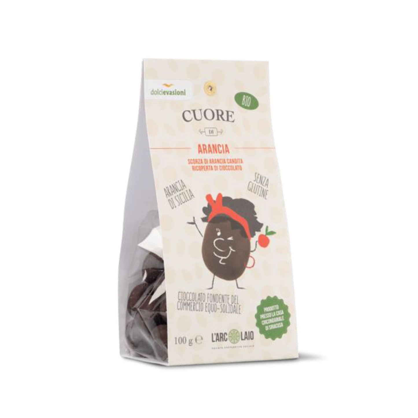 ARANCIA CANDITA RICOPERTA DI CIOCCOLATO BIO 100 GR | COD 4251