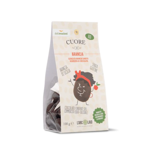 ARANCIA CANDITA RICOPERTA DI CIOCCOLATO BIO 100 GR | COD 4251
