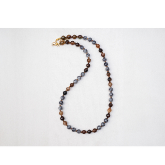 COLLANA PATRIZIA,PIETRA AMBRA, VETRO, BLU | HUBM341133161402