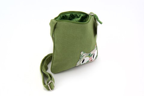 Interno della borsa Brocade Cat tracolla piccola. Collezione Trame- Artigianato equosolidale Vietnam