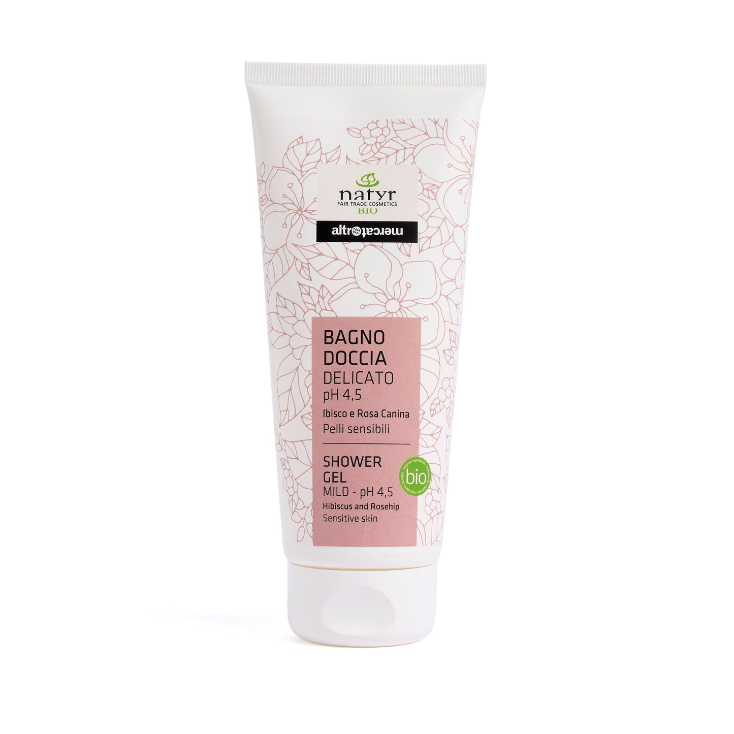 Bagno doccia pelli delicate Natyr all'ibisco.