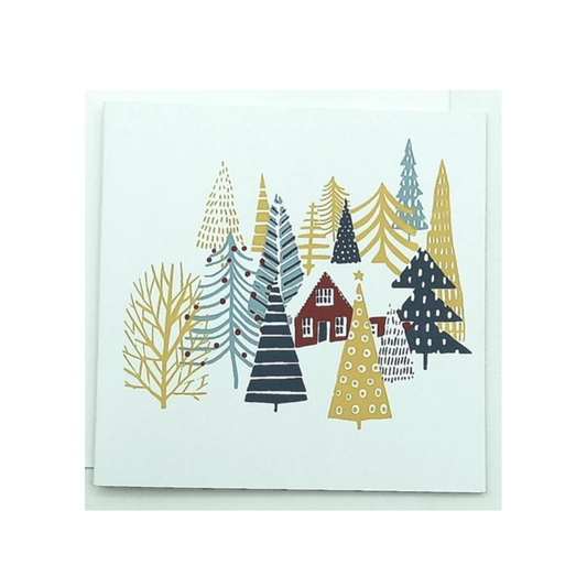 biglietto quadrato Natale 