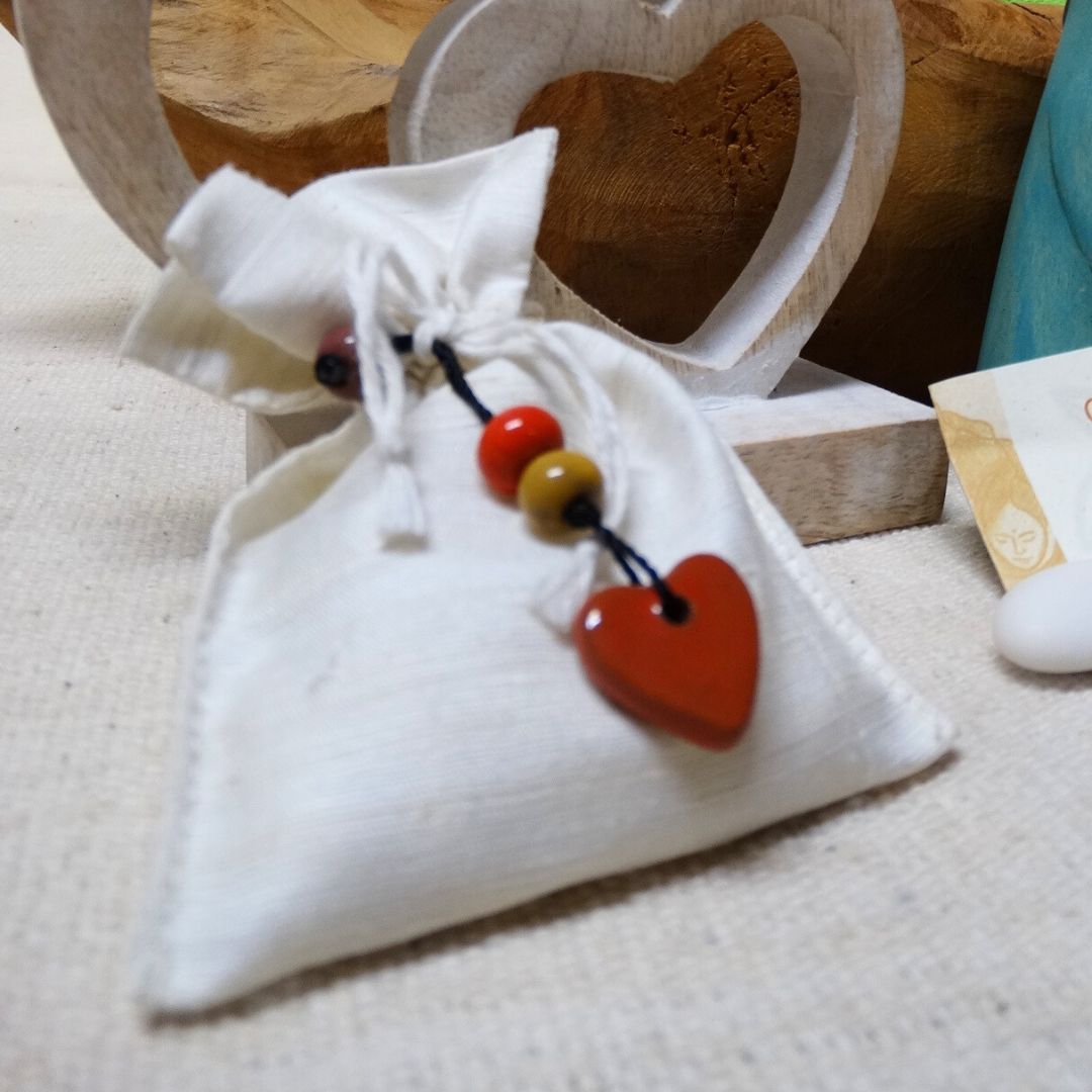 BOMBONIERA CON CIONDOLO CUORE PICCOLO  | COD