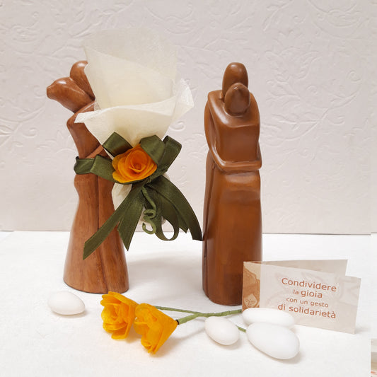 BOMBONIERA SOLIDALE MATRIMONIO STATUINA INNAMORATI | COD  B30