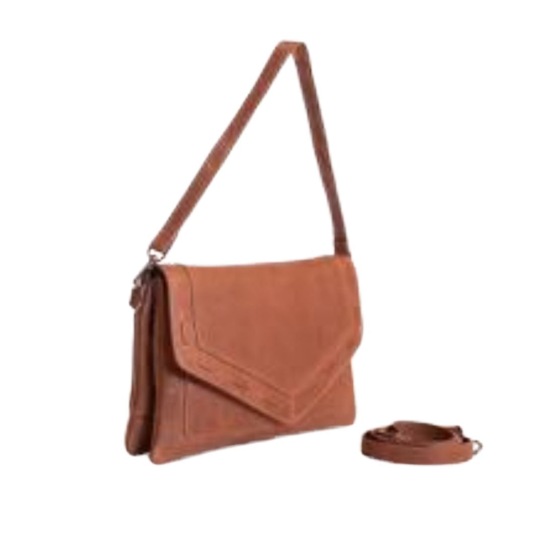 Borsa Nantes in pelle marrone | Collezione artigianale OnEarth