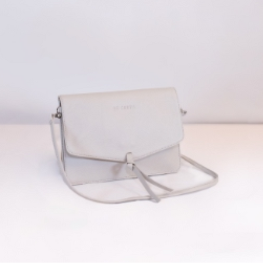 Borsa Tulle in pelle color panna, artigianale equsolidale collezione OnEarth