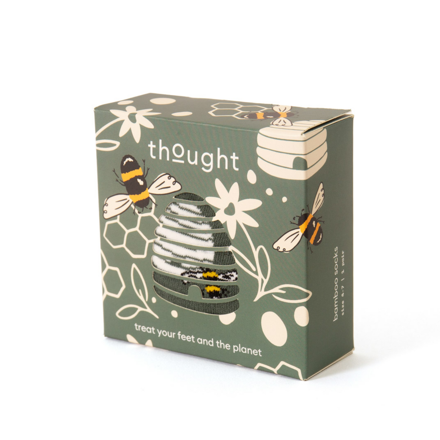 BOX CALZINI DONNA "HONEY COMB BEE"  COTONE  BAMBÙ  THOUGTH | COD 7519