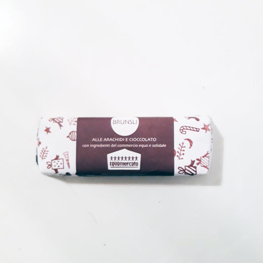 dolci di Natale equosolidale Brunsli alle arachidi e cioccolato