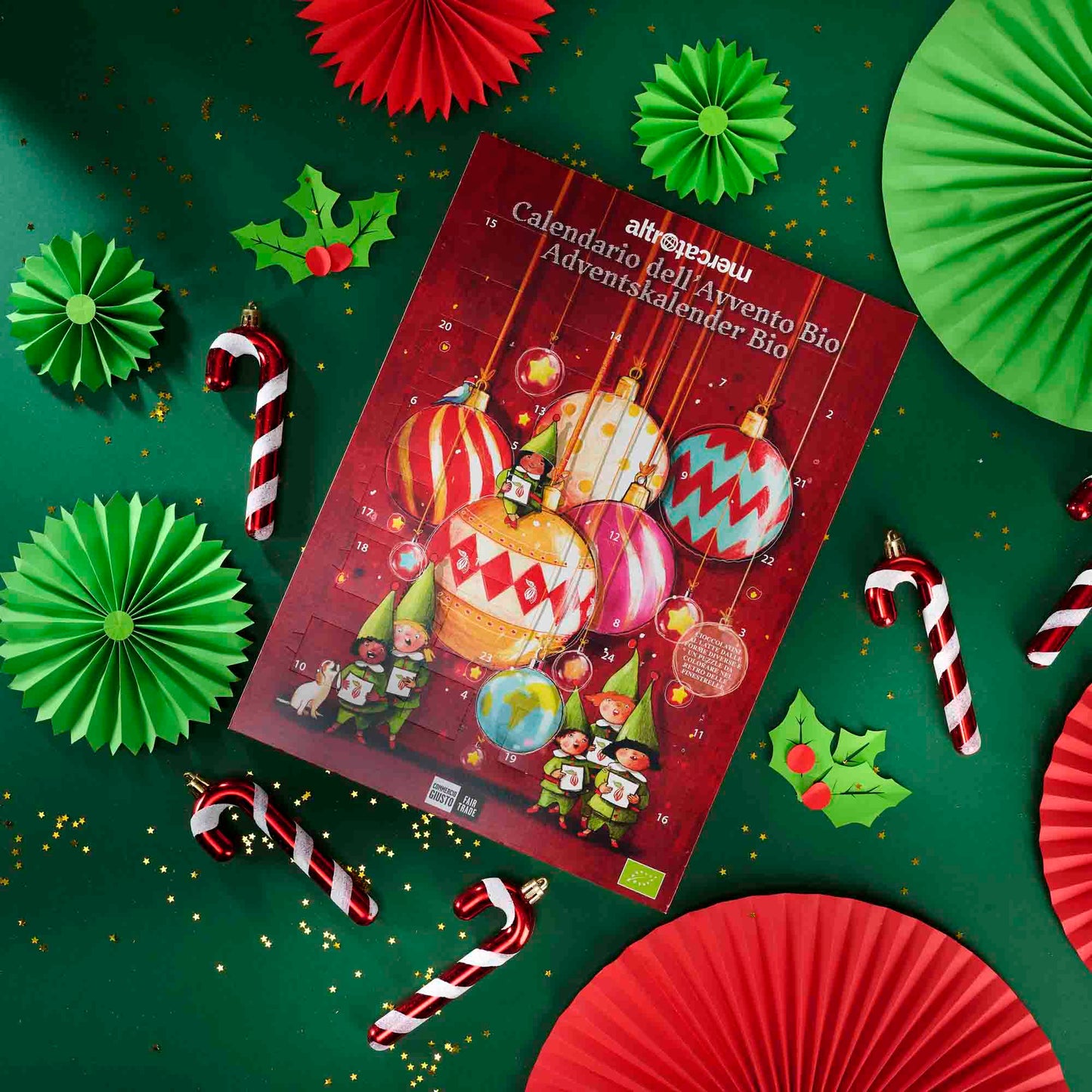 CALENDARIO DELL’AVVENTO ALTROMERCATO CON CIOCCOLATO AL LATTE - BIO | COD 354| 75 g