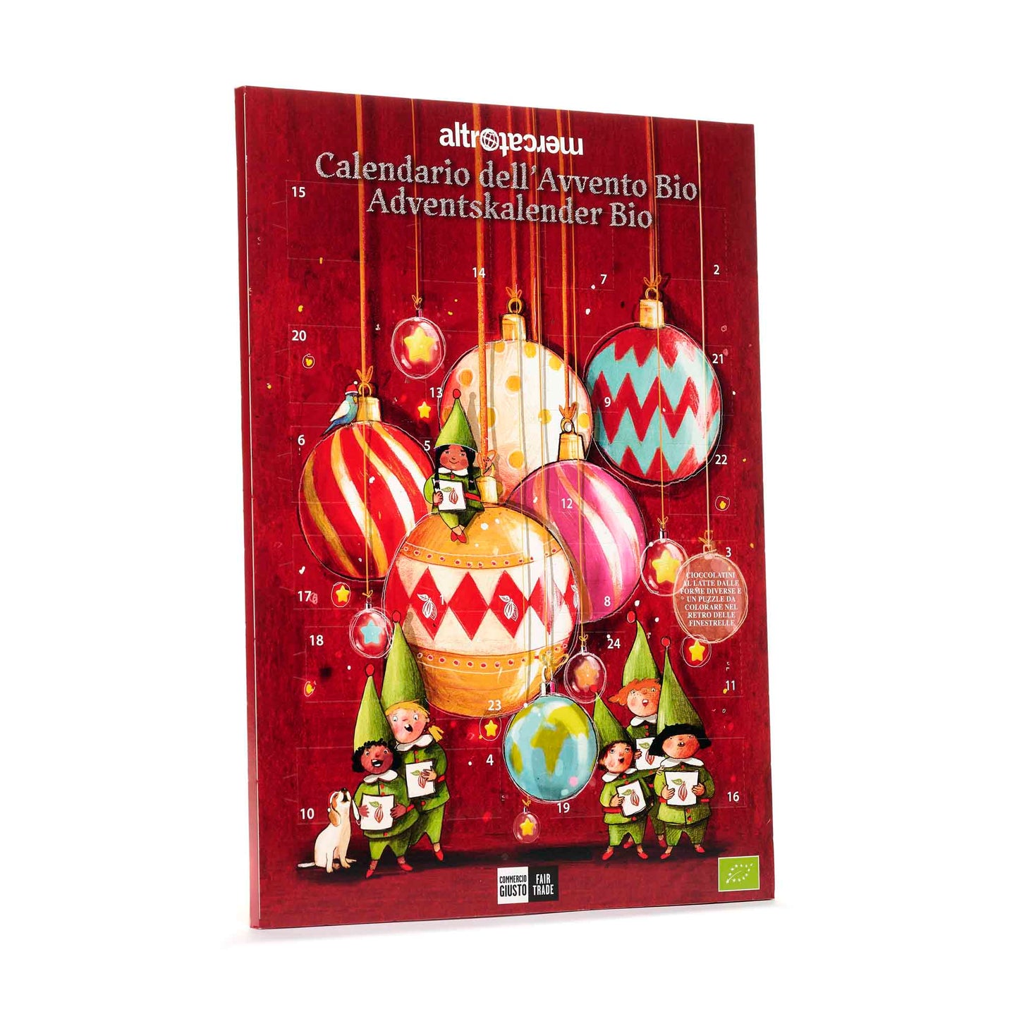 CALENDARIO DELL’AVVENTO ALTROMERCATO CON CIOCCOLATO AL LATTE - BIO | COD 354| 75 g