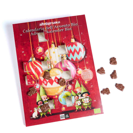 CALENDARIO DELL’AVVENTO ALTROMERCATO CON CIOCCOLATO AL LATTE - BIO | COD 354| 75 g