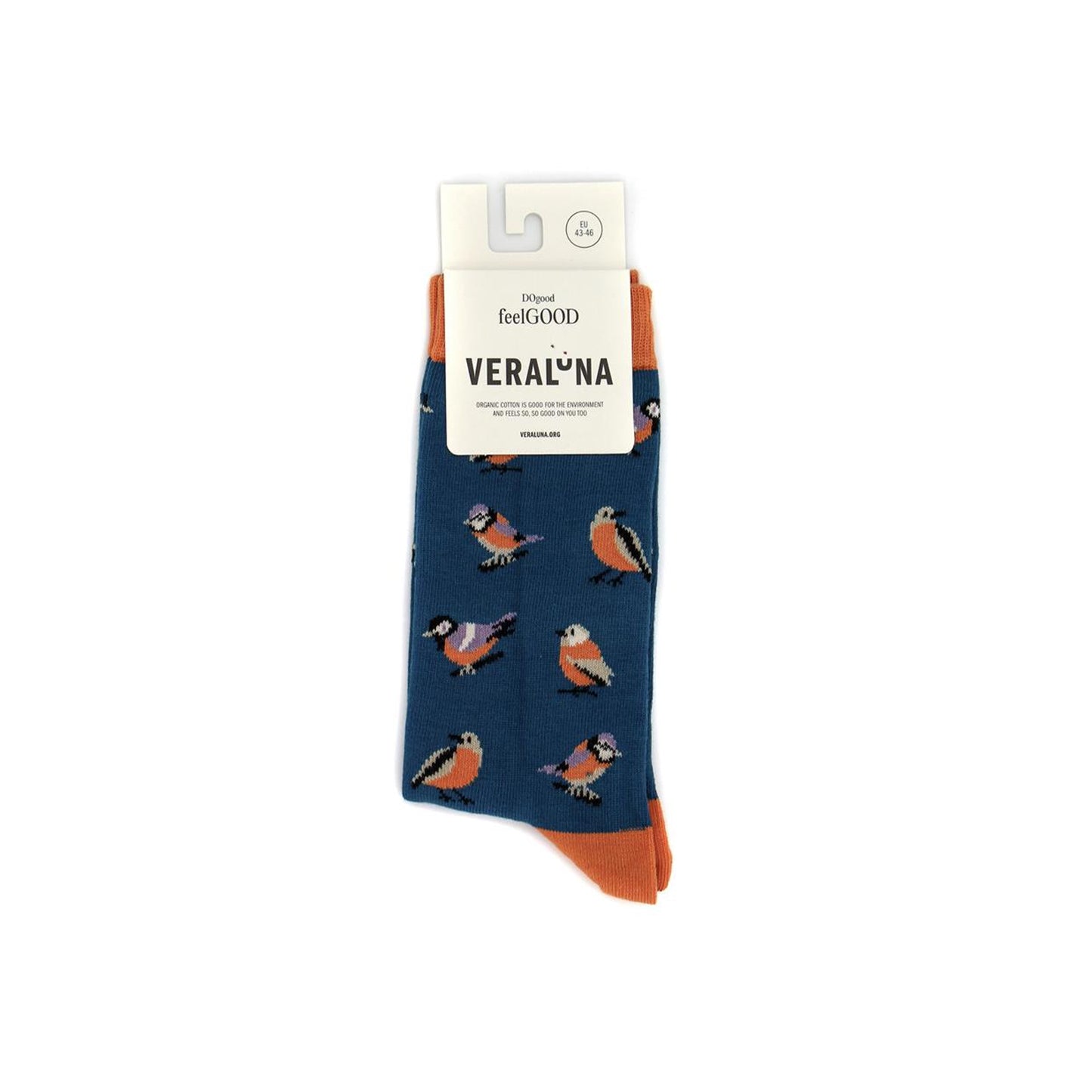 CALZE BIRDS ARANCIO E NAVY BIO| COD TR8011945