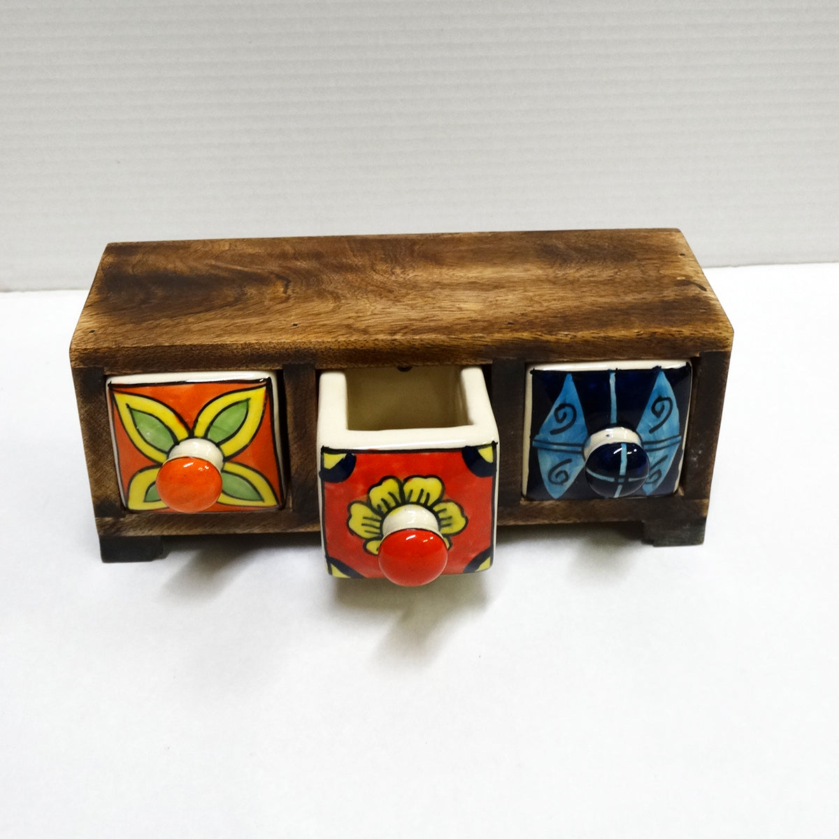 PORTAGIOIE 3 CASSETTI ARTIGIANATO INDIANO | COD HUBAQIN0041215