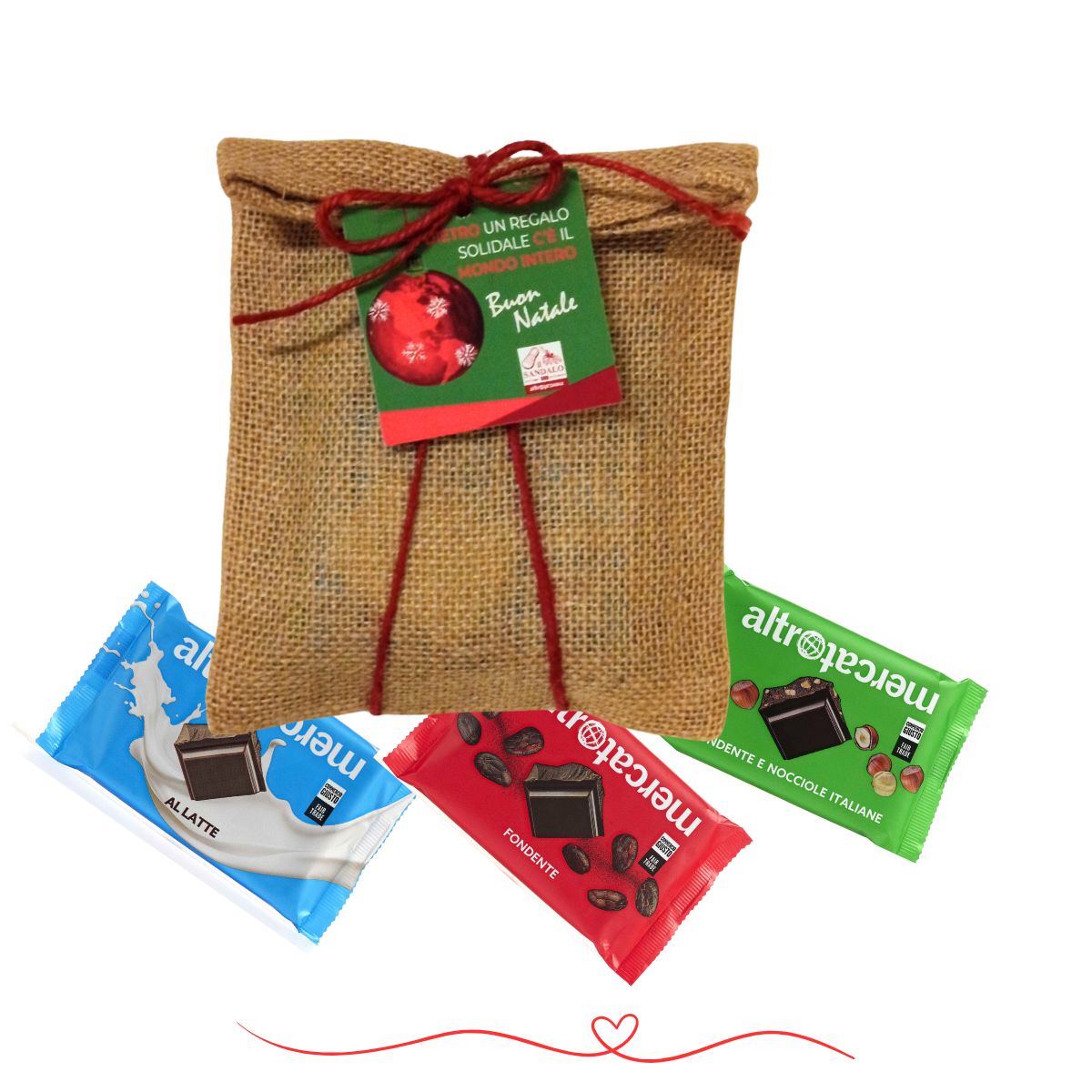 Cofanetto Natalizio Cioccolato da Gustare | Regalo di Natale Equosolidale Il Sandalo Atromercato