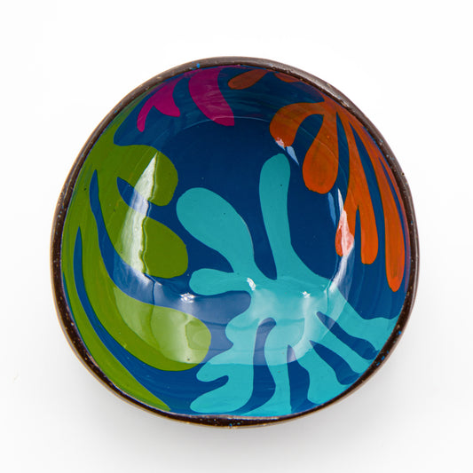 ciotola Alghe marine inguscio di cocco decorata a mano da Craft Link Vietnam. Per un regalo veramente solidale