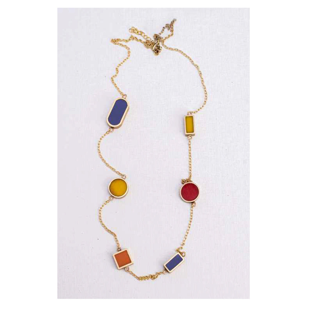 COLLANA TEMA OTTONE ORO FORME IN RESINA | HUBM341126158300
