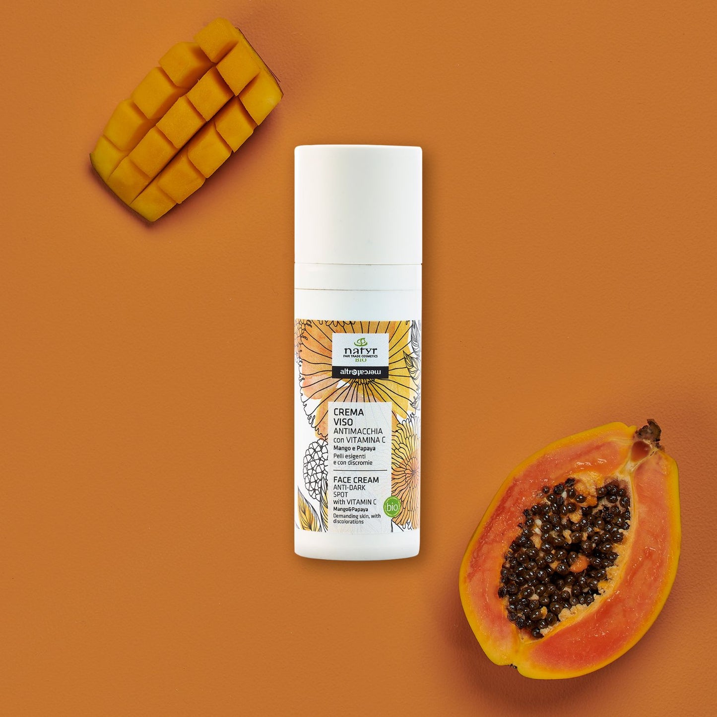 CREMA VISO ANTIMACCHIA - MANGO E PAPAYA BIO | 50 ml | COD. 5936