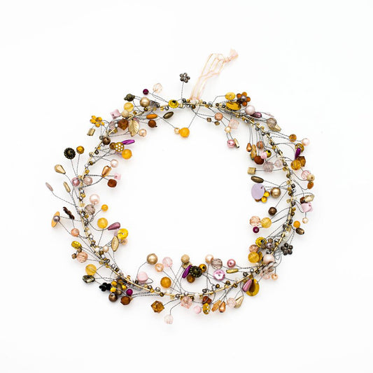 decorazione natalizia equosolidale ghirlanda in perline e vetro