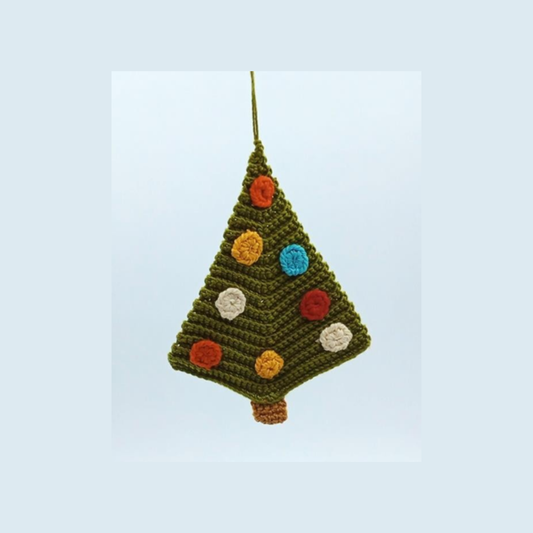 Decorazione Alberello in crochet fatto a mano in Bangladesh – BaSE – addobbo natalizio equosolidale