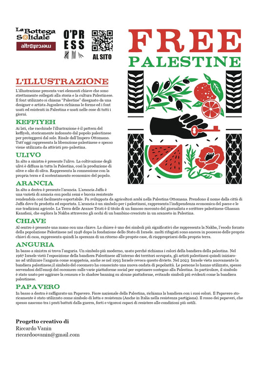 T-SHIRT "FREE PALESTINE" | COD. BOTOPFREE