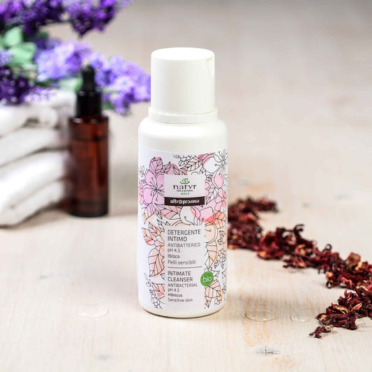 Detergente intimo Natyr delicato antibatterico biologico all'ibisco