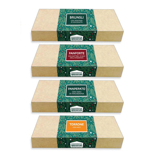 Panpepato artigianale Equomercato (200g) con cacao, frutta secca e spezie eque in una ricetta tradizionale toscana. 