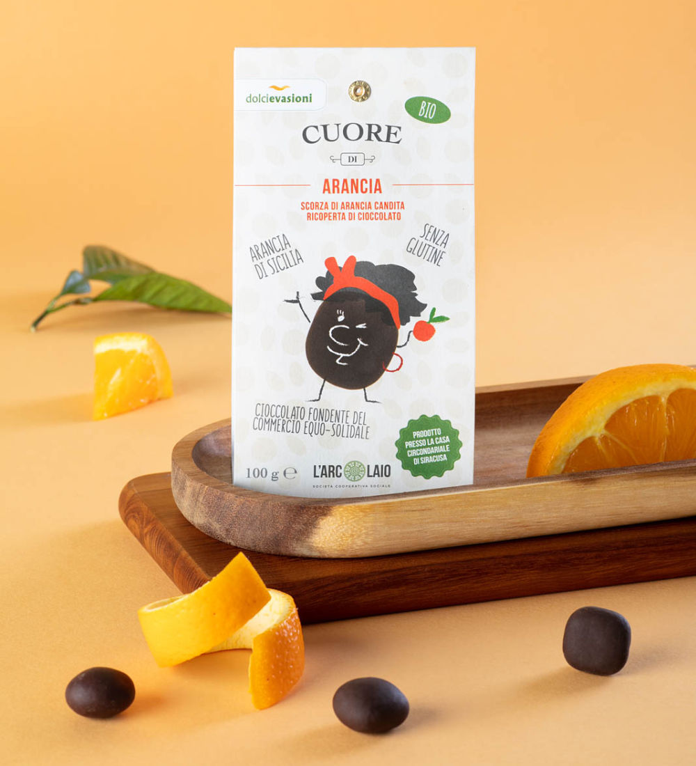 ARANCIA CANDITA RICOPERTA DI CIOCCOLATO BIO 100 GR | COD 4251